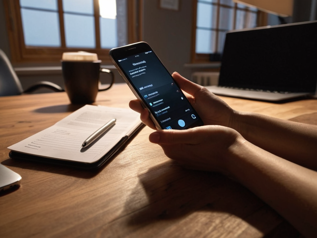 A female customer looking at their phone with a slow-loading website on it